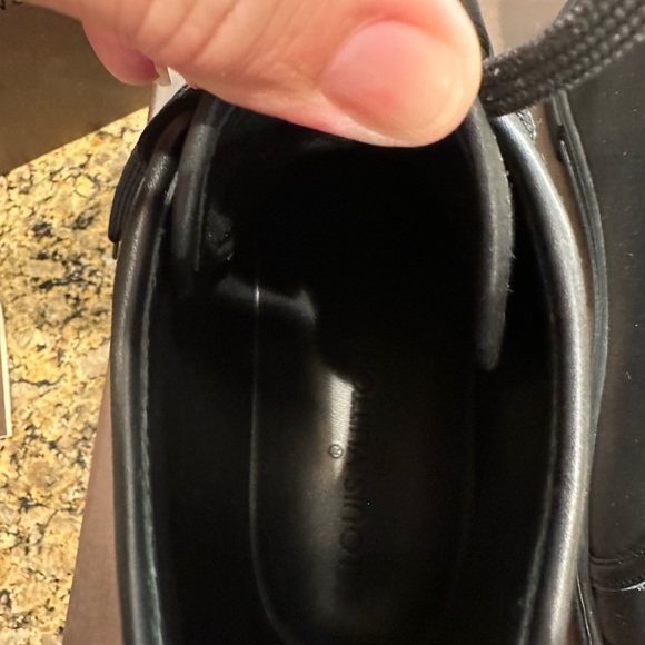 Louis Vuitton ankle boots/sneakers NWT 38.5 w/gold tone nail head trim - Picture 8 of 9